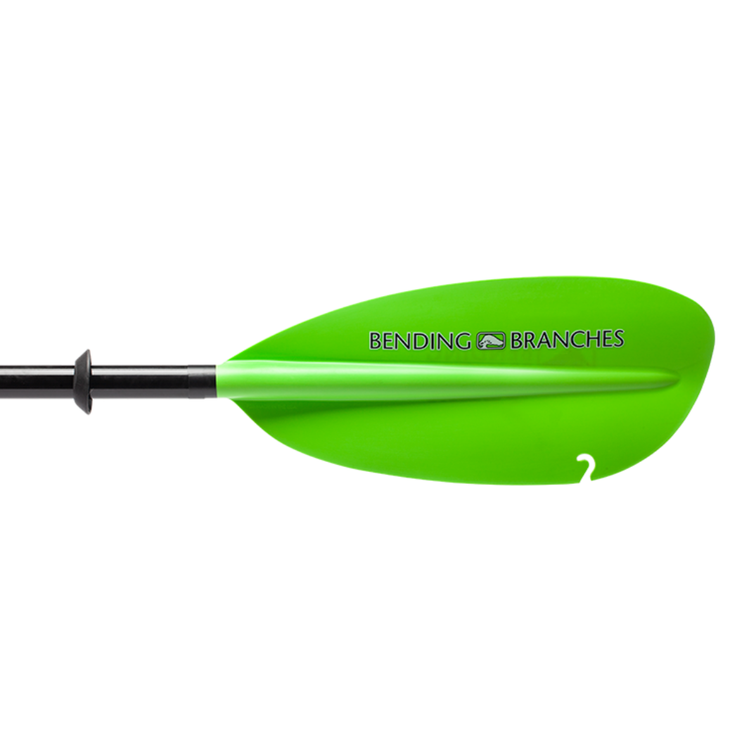 angler classic snap button electric green blade back