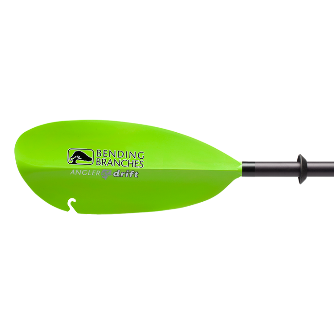 angler drift snap button electric green left blade