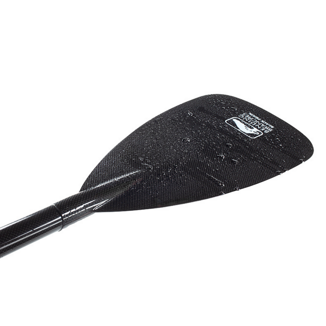 Black Pearl ST blade going away from camera at 45 degree angle with water droplets on blade