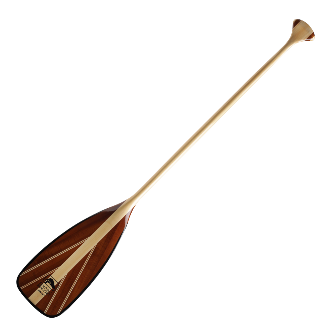 Java ST wooden canoe paddle full image of paddle blade to grip